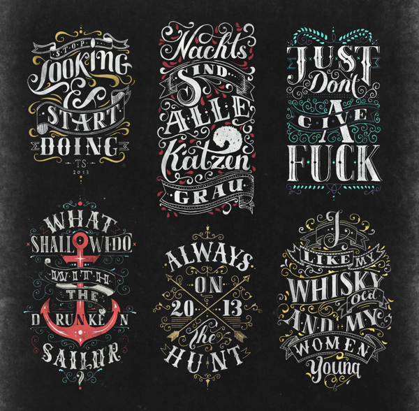 Creative lettering design exemples