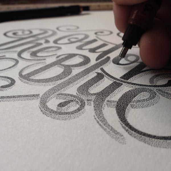 Incredible Stippling Art Typography and Illustrations