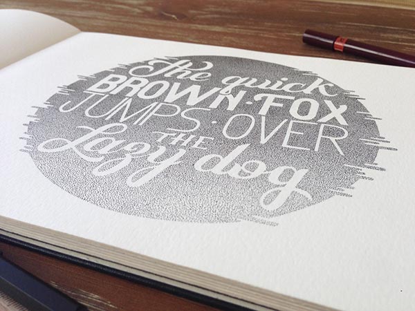 Stunning Stippling Art Typography and illustration