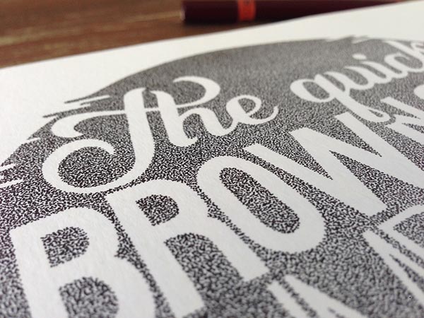 Stunning Stippling Art Typography design