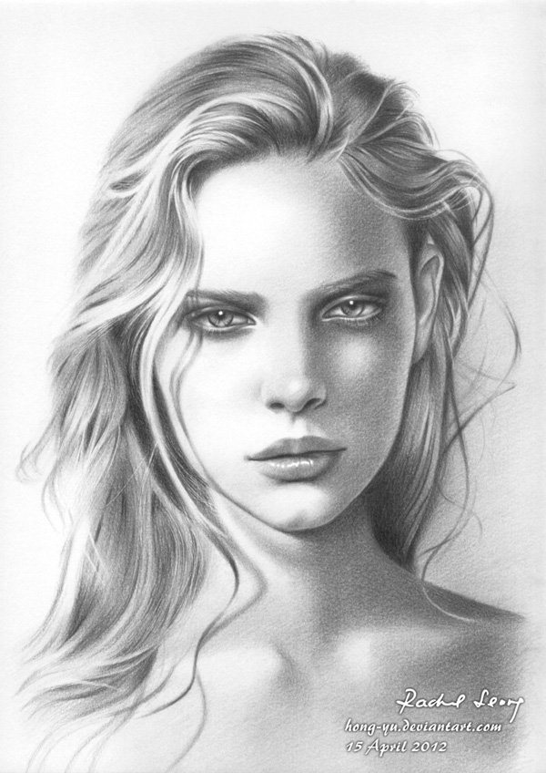 Realistic Pencil Sketch Portrait Size 12x16 Inch