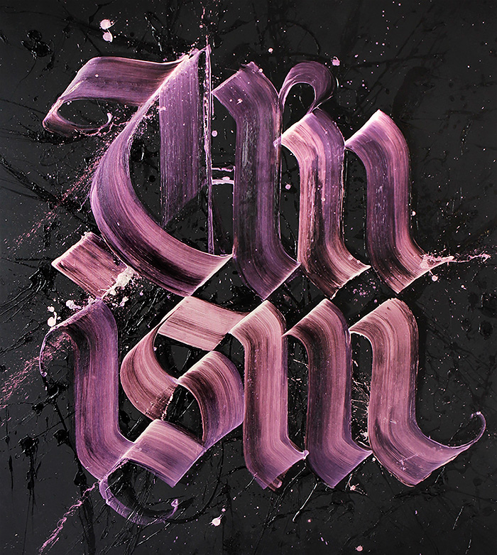 Amazing Calligraphy Font Design by neils shoe meulman