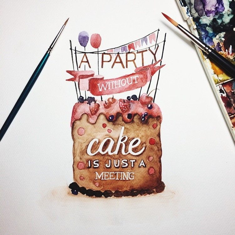 Best Watercolor Lettering Quotes by june Digan