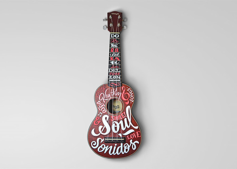 Creative Lettering desgin on Guitar by Panco sassano