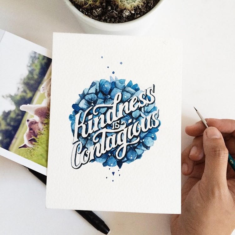 Creative Watercolor Hand Lettering Quotes by june Digan