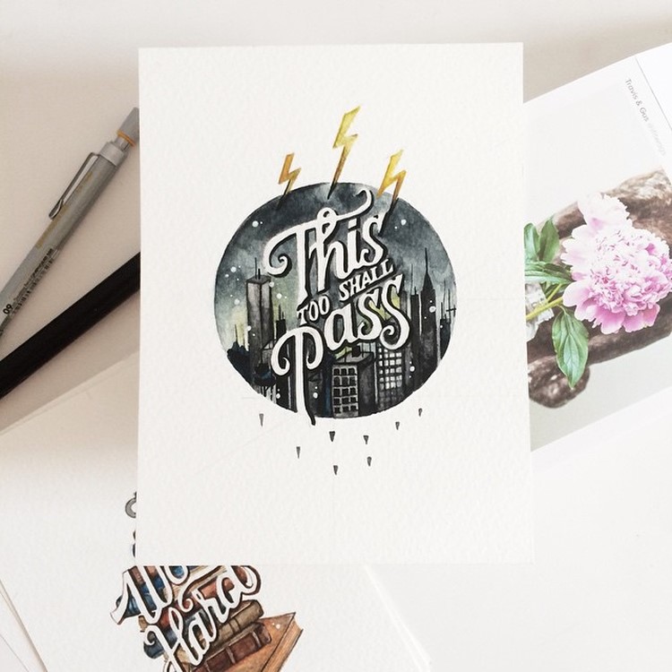 Creative Watercolor Lettering by june Digan