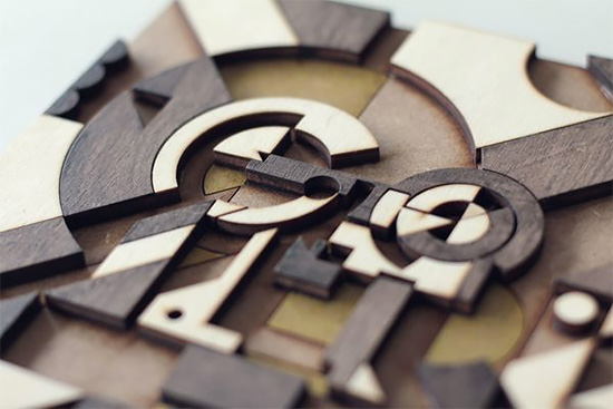 Detailed Wood Lettering by Future Marquetry