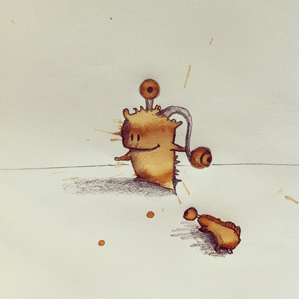 Funny Monster Coffee Stains