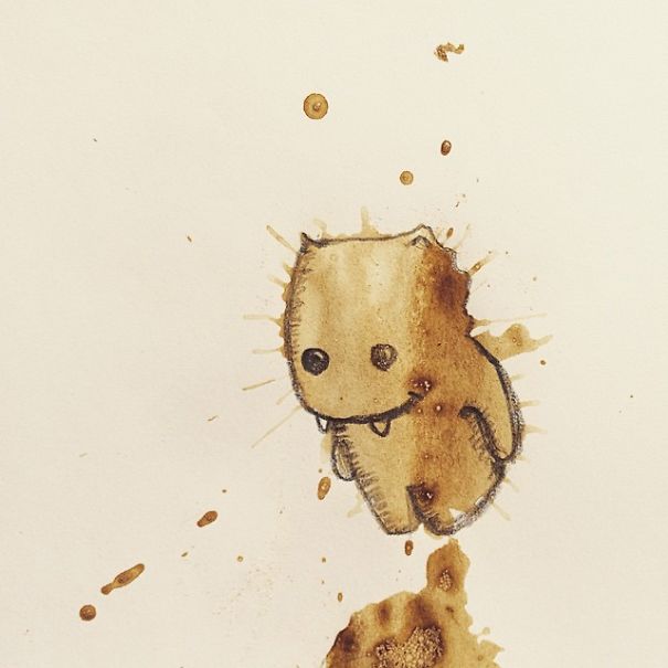 Monster Coffee Stains Drawings