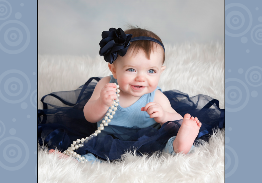 Nicely dressed baby photography