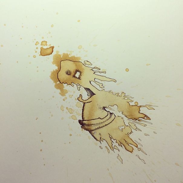 Random Monster Coffee Stains Drawings