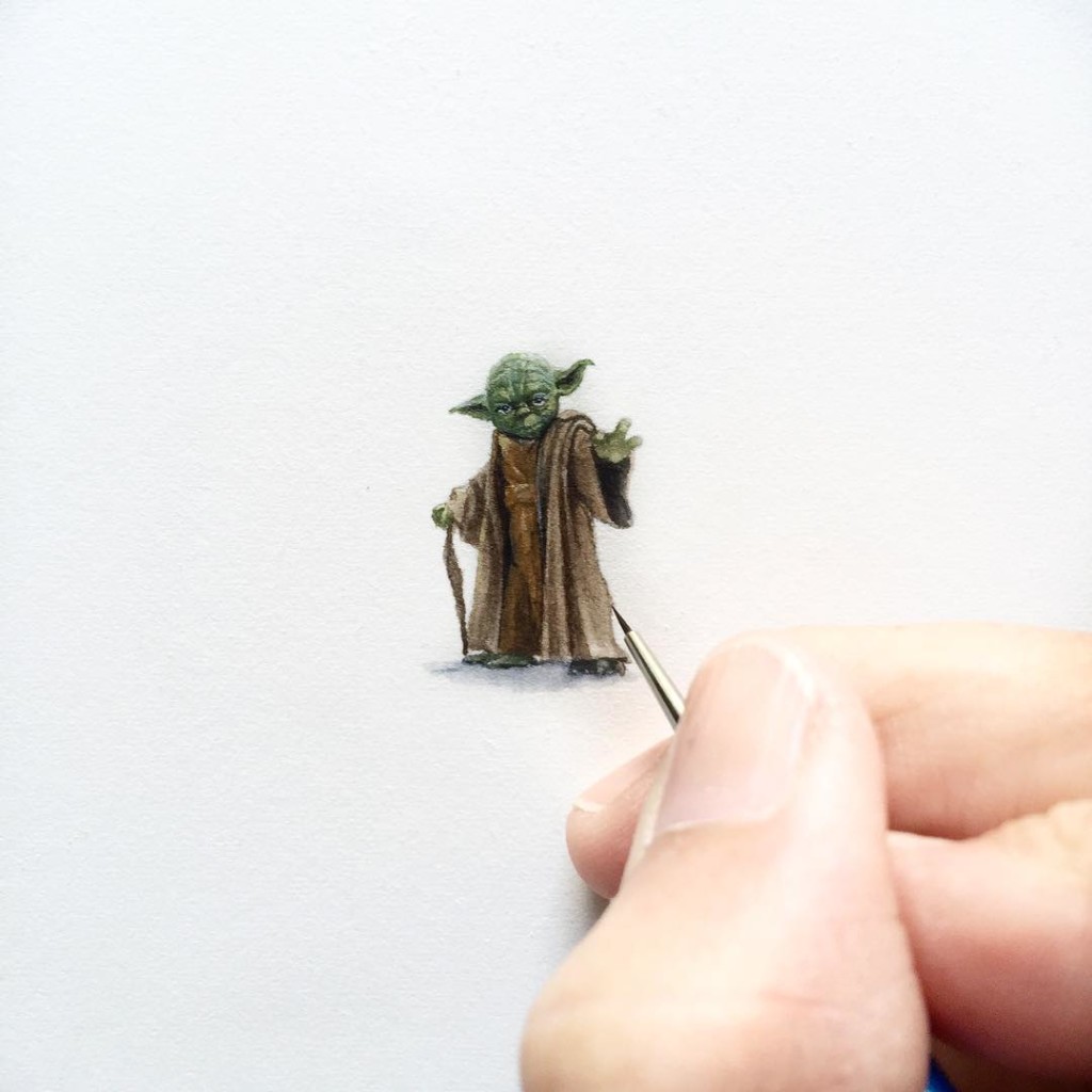 amazing tiny paintings cat by karen libecap