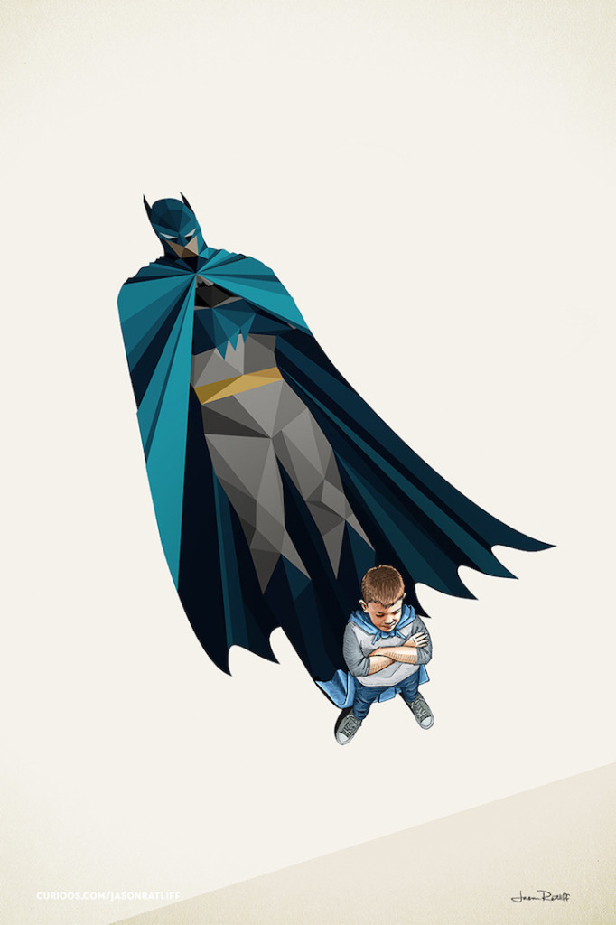 Batman Illustrations of childhood imagination by Jason Ratliff