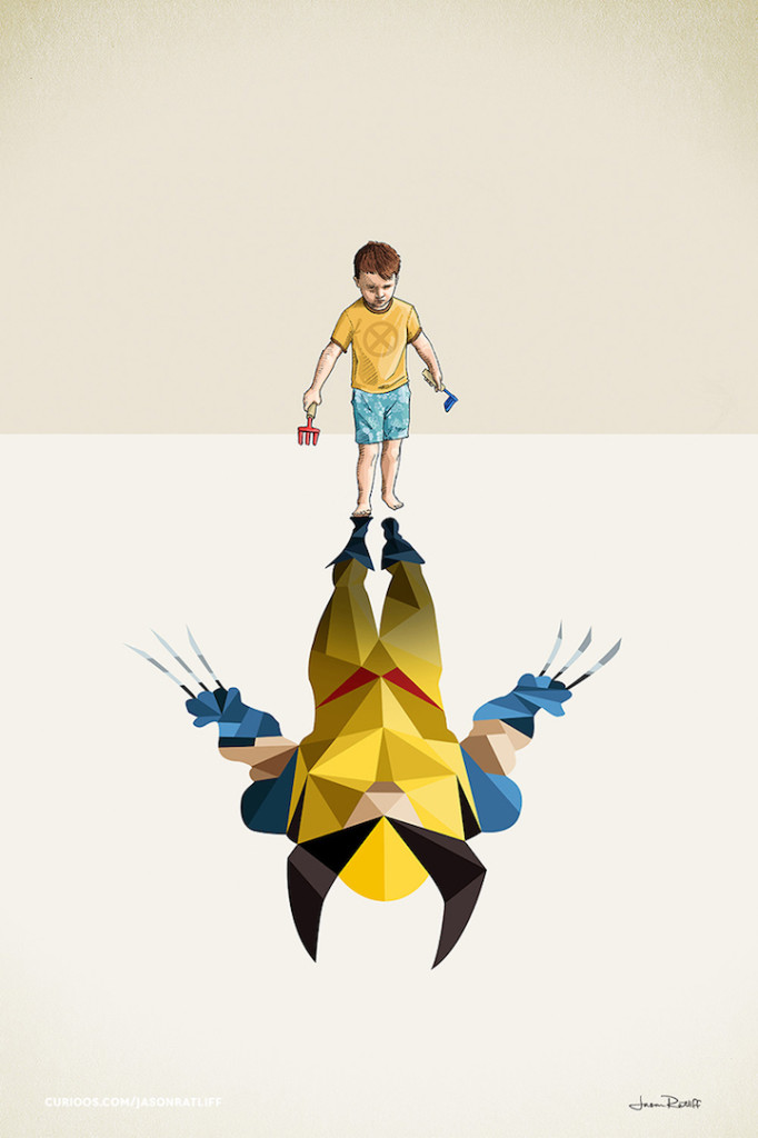 wolverine Illustration of childhood imagination by Jason Ratliff