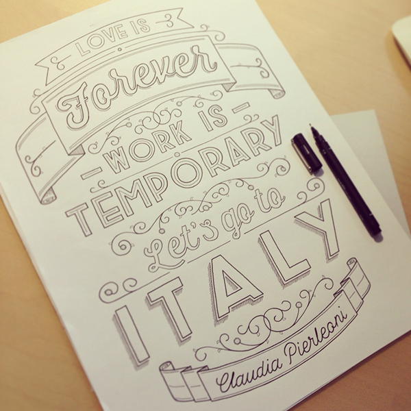 creative hand lettering design by Tobias Hall | 99inspiration