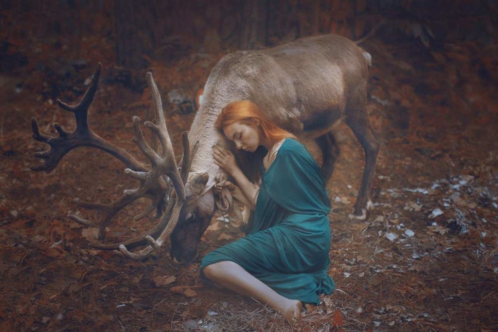 Wonderful Fine Art Portraits Photography With Real Animals by Katerina Plotnikova 02