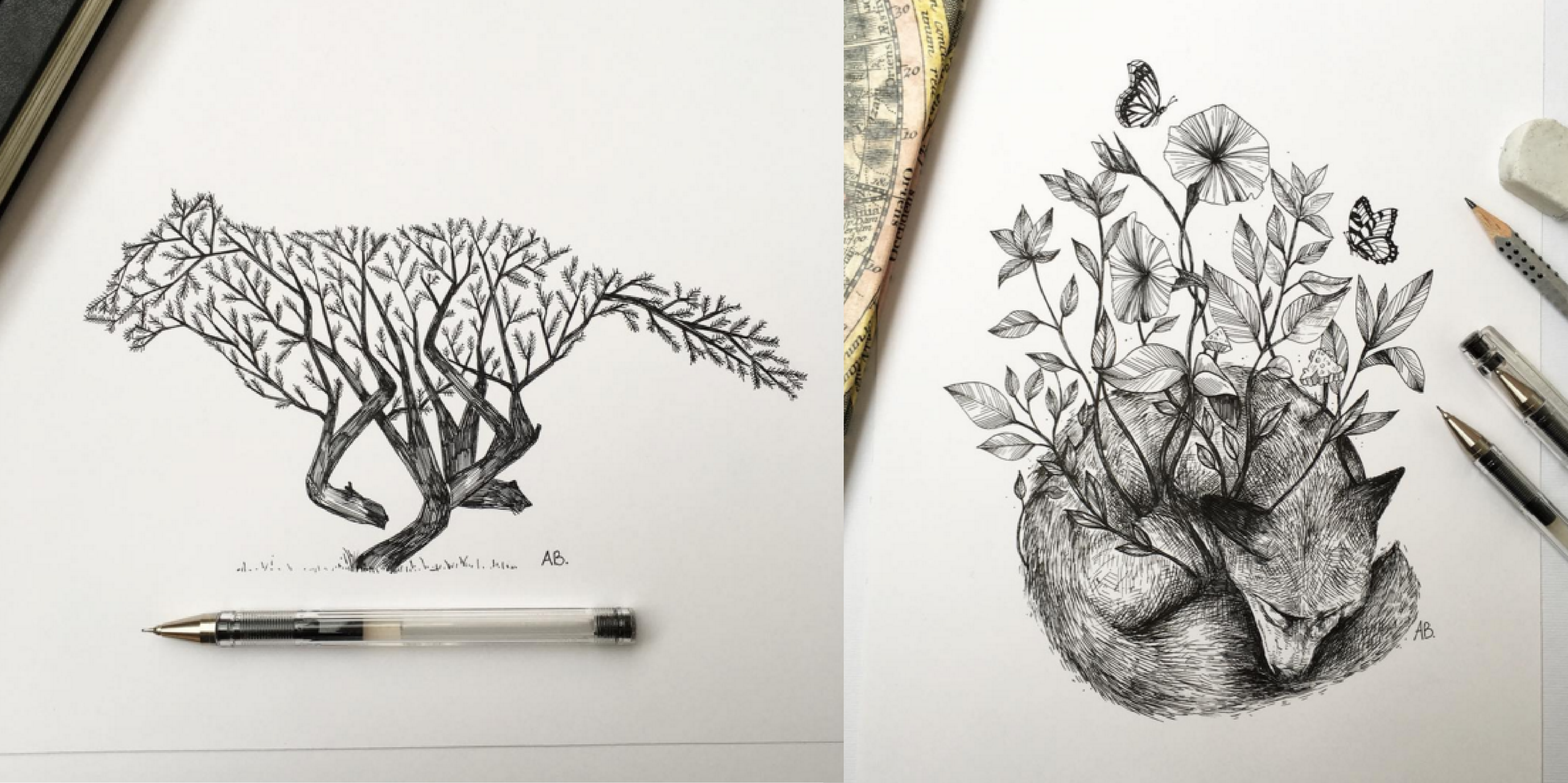 Awesome Sketches Pen Drawings by Alfred Basha 99inspiration