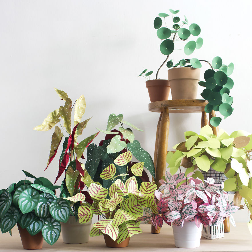 Creative Art, Create Green Room With Plants From Paper 77