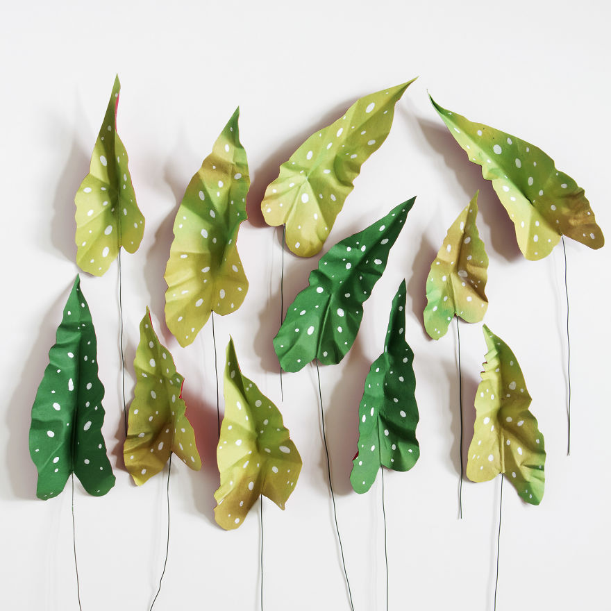 Creative Art, Create Green Room With Plants From Paper