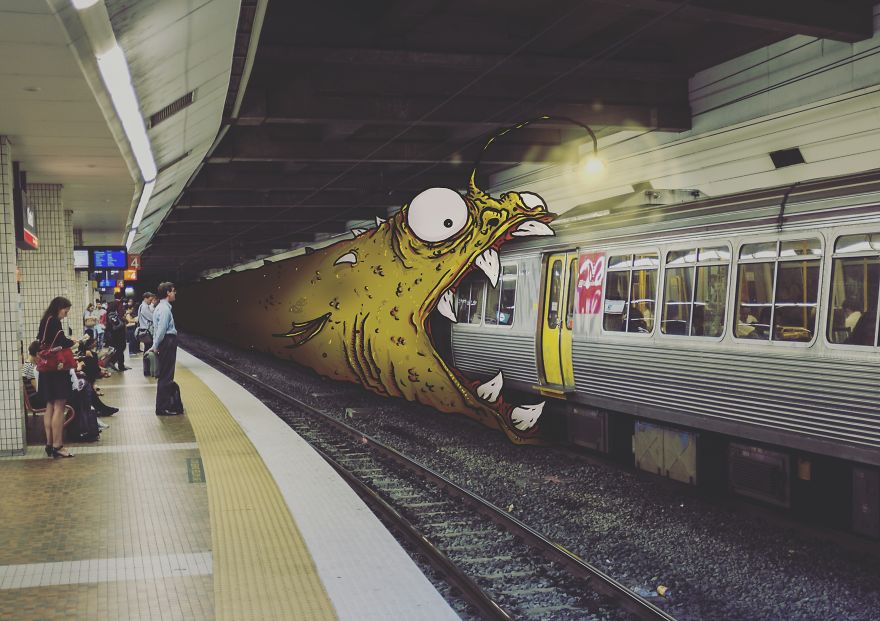 Creative Illustrations : Monsters On Everyday Life