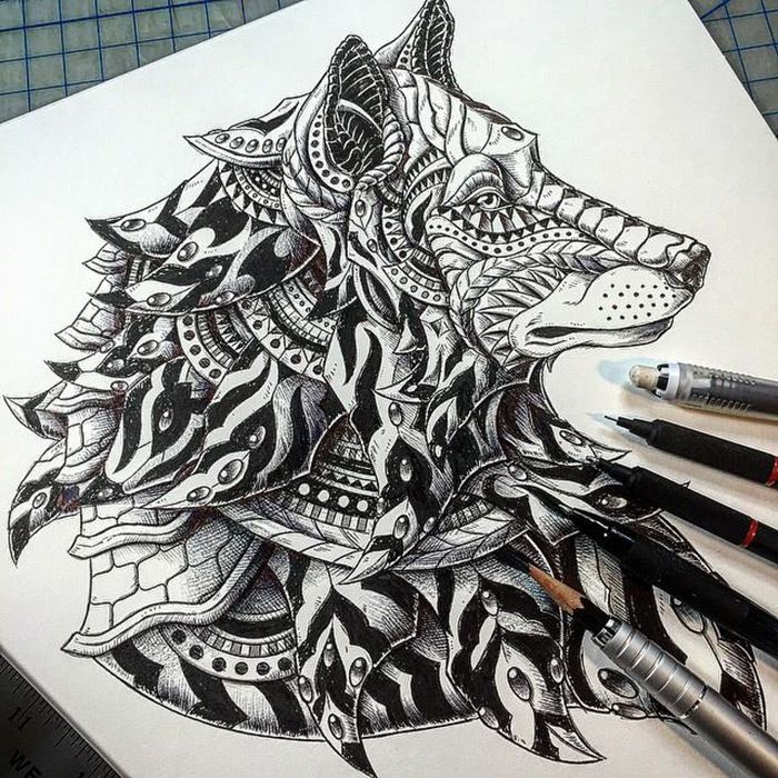 Amazing Black and white Animal Illustrations by Ben Kwok