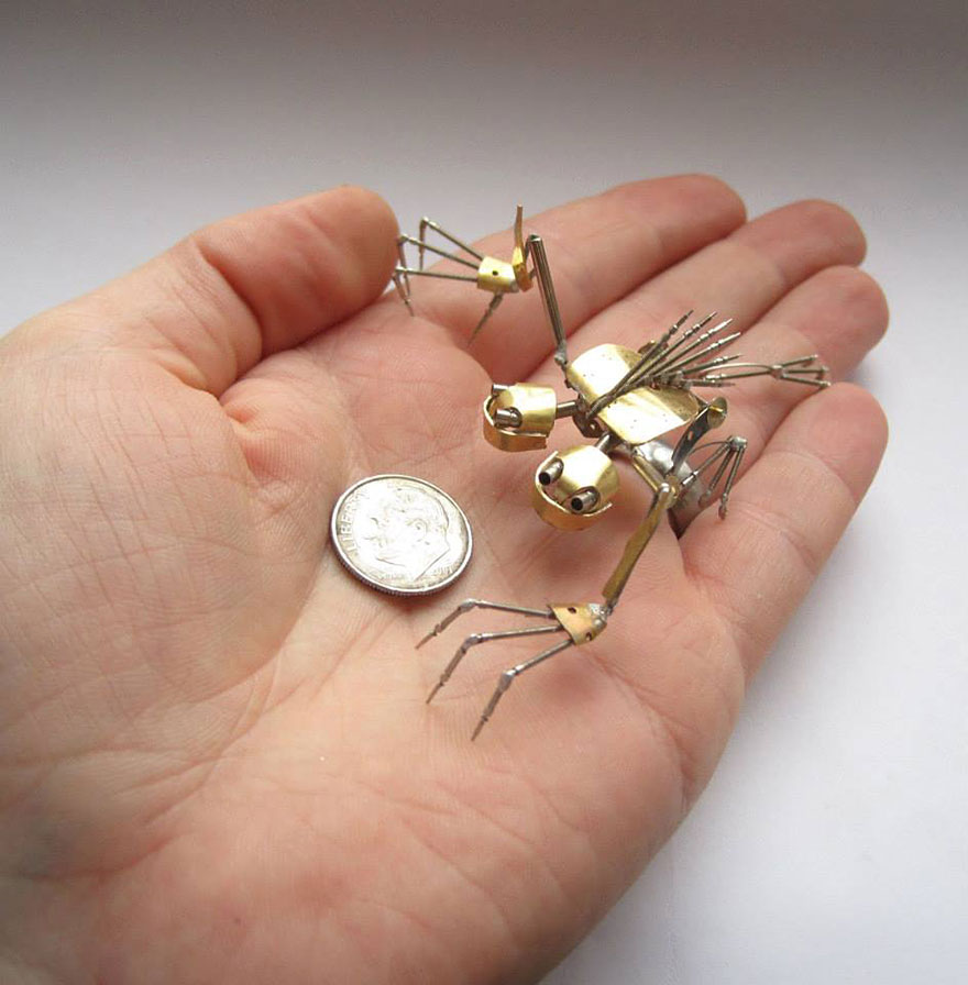 Spine-Chilling Insects And Spiders From Recycled Watch Parts 2