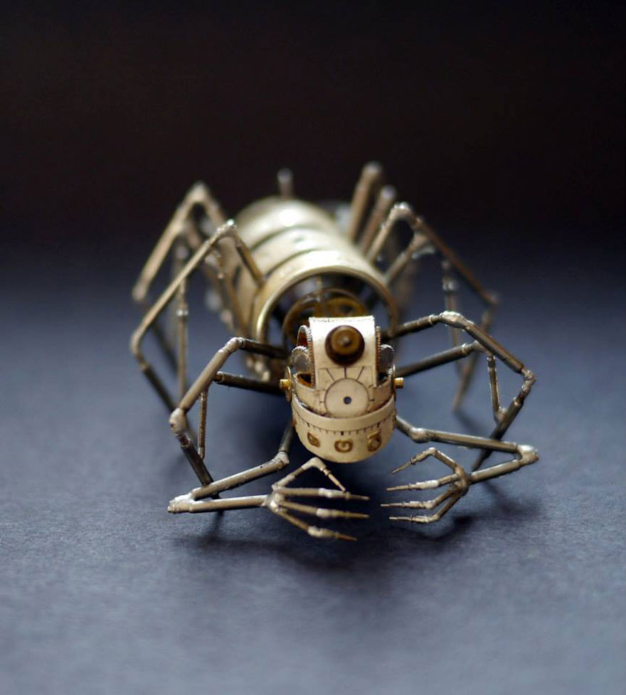 Spine-Chilling Insects And Spiders From Recycled Watch Parts 77