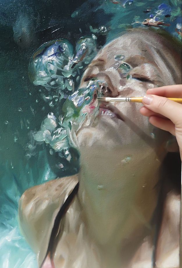 Wonderful Realistic Underwater Paintings Reisha Perlmutter