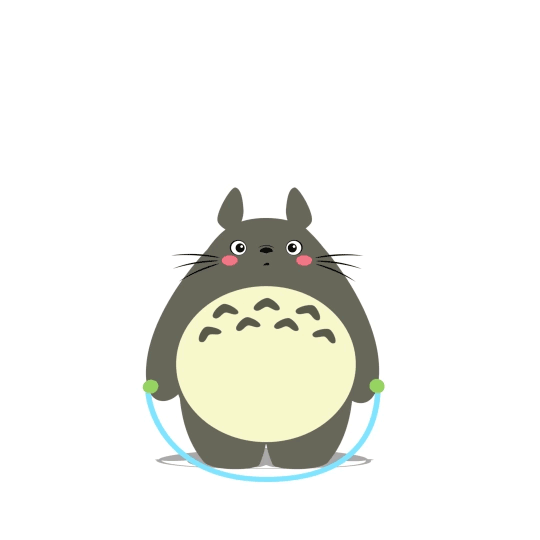 Funny Animated Gifs of Totoro Making Fitness | 99inspiration