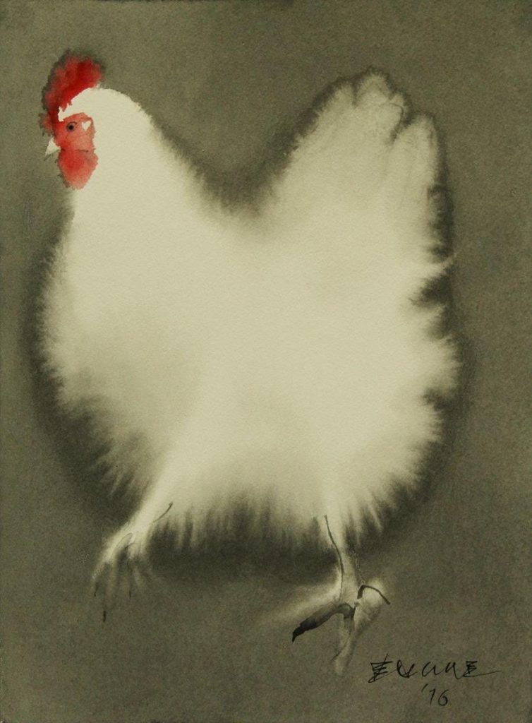 Unique Ink Paintings of Chickens by Endre Penovác 99