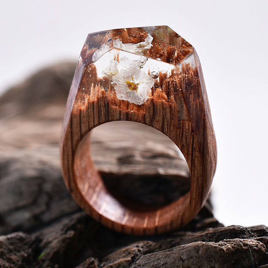 New Miniature Worlds Inside Wooden Rings 88