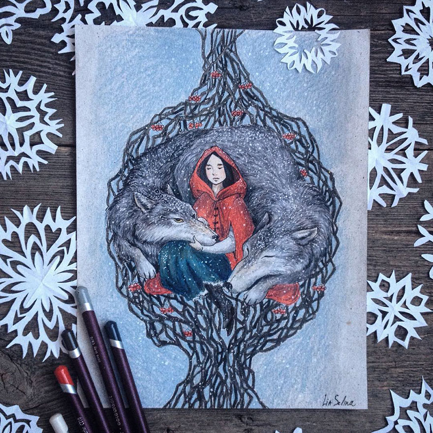 cute-fairytale-inspired-color-pencil-drawings-by-lia-selina