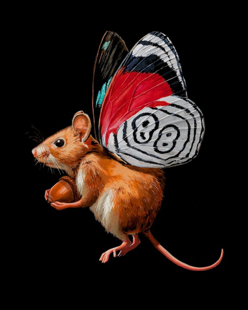 wonderful-paintings-tiny-mouse-with-butterfly-wings-by-lisa-ericson